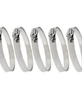 5-Pack 3 Inch Metal Hose Clamps 304 Stainless Steel Adjustable Worm Gear Drive Hose Clamps For Pipes, corrosion resistant