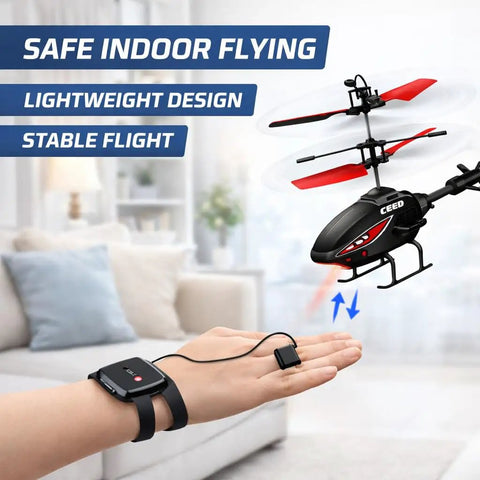Gesture Control RC Helicopter Toy For Kids No Remote Needed Hand Flight Easy To Learn Safe For Small Spaces Perfect