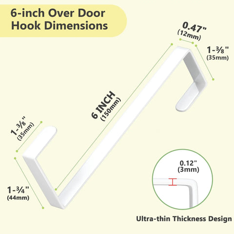 Over The Door Z Shaped Reversible Hooks For Clothes Coats Towels And Shoes Fits Doors With One And Three Eighths Inch Or One And Three Quarters Inch Widths Black 10 Pack dimensions