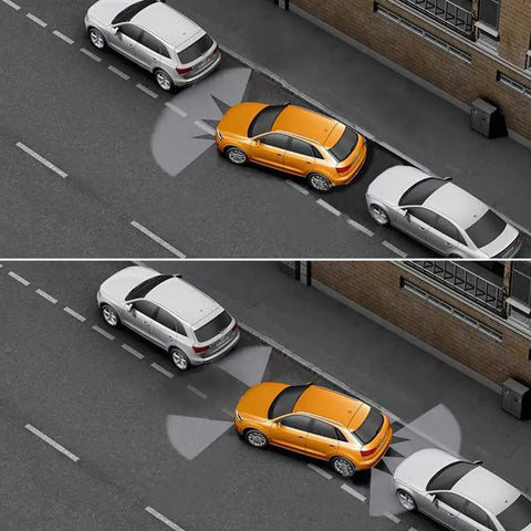 Backup Parking Sensor System for Your Ride with front and rear sensors, LCD display, distance detection, and 6 sensor kit.