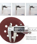 Get Ready To Sand And Polish Like A Pro With This Awesome 10 Pack Of 5 Inch Hook Loop Sanding Discs showing measurements and grits.