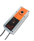 Built Tough 40Nm AC230V Ventilation Drive Valve Actuator with orange and black design for HVAC installation.