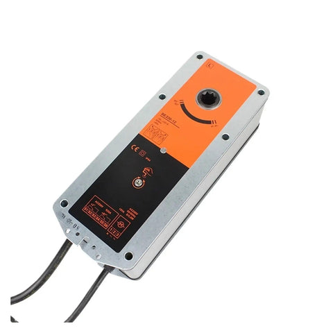 Built Tough 40Nm AC230V Ventilation Drive Valve Actuator with orange and black design for HVAC installation.