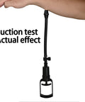 Ergonomic Vacuum Pump Handle With Quick Release Valve demonstrating suction test on arm