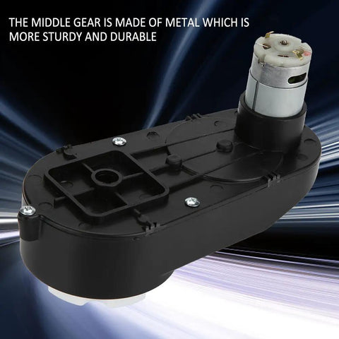 High Speed Universal RS390 Electric Motor For Kids Ride On Cars 6V/12V Drive Engine, showcasing durable black casing.