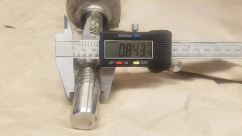 Replacement Rod And Nut Kit For 12,000 Pound Ram Pro Series Square Trailer Jacks measured with a digital caliper