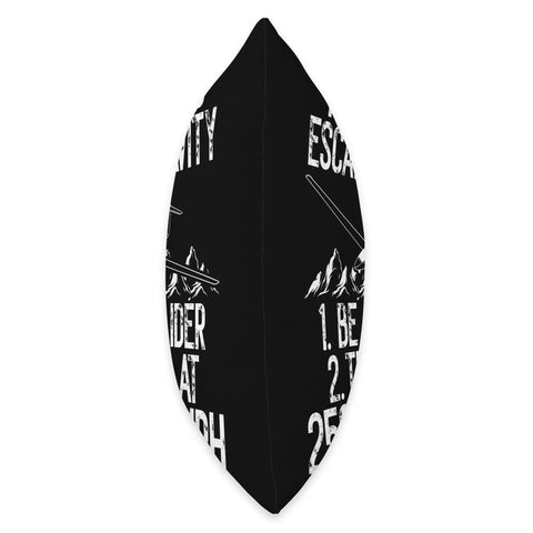 Side view of Glider Pilot Throw Pillow For Sailplane Enthusiasts, Soaring Adventurer Vibe Cushion with text design.