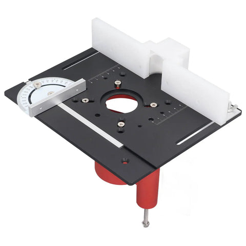Pro Grade Heavy Duty Router Lift Base And Lifting System Kit For DIY Woodworking Projects, Aluminum Alloy And Stainless Steel Build With Firm Clamping And Exact Height Adjustment For Small Trimming Machines, black router table plate with adjustable fence