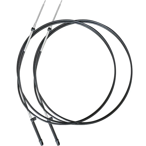 15Ft Throttle And Shift Remote Control Cable For Mercury MerCruiser And Force Marine Boats 2 Pack Black Durable Replacement Fits Mercury Controls