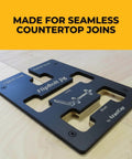 FlipBolt Jig For Fastening Stiles, Countertops, And Invisible Connectors With Routing on wooden surface