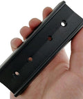 Person holding 120mm 4.7in Rail Bar Kit for Vixen Style Plate to Couple Telescope Tubes to Mount, heavy-duty aluminum rail