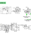 Hollow Rotating Platform CNC Indexing Rotary Table For 4th And 5th Axis technical drawing dimensions and assembly details
