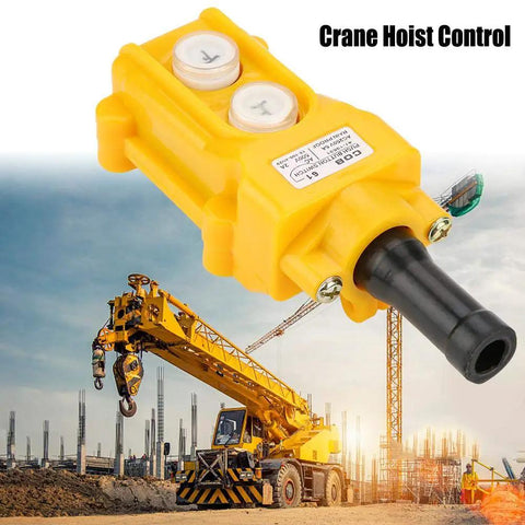 Chain Hoist Push Button Pendant Controller With Up And Down Switches Rainproof ABS Housing AC 250V 5A COB 61 Model Heavy Duty Lift Control For Industrial Hoists Applications