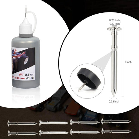 Derby Car Kit With Eight Pinewood Axles And 40ml Graphite Lubricant Powder for Smoother Spins and Speedy Faster Races