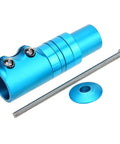 Blue Aluminum One And One Eighth Inch Threadless Bike Handlebar Riser Stem Extender Head Up Raiser Forged 6061 Alloy