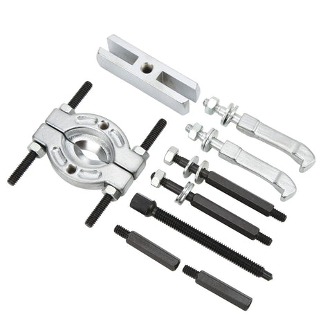 9 Piece Bearing Separator Puller Set For Auto Repair With Sturdy Case To Remove Wheel Hubs Pinions Easily For Home Mechanics And Pros Doing Car Truck Maintenance With Heavy Steel Build Guaranteeing Smooth Operation And Solid Bang For Buck. bearing puller kit with separator, rods, jaws