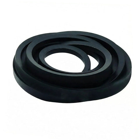 Beefy Three-Eighths Inch By Forty-Three Inch Lawn Mower Drive Belt Replacement 532185476 185476 coiled on white background