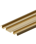 By Pass Mirror Door Bottom Track 72 Inch Length Champagne Gold Finish Double Grooved Rail For Butter Smooth Sliding Anti Corrosion