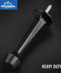 8 Pack Heavy Duty Solid Door Stop With Soft Rubber Tip Zinc Die Cast Door Stopper Protect Walls and Doors Black Finish