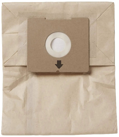 Dust Bag Three Pack For Zing 4122 Series Vacuum Cleaner Fits 2138425 showing single yellow bag with filtration hole and arrow