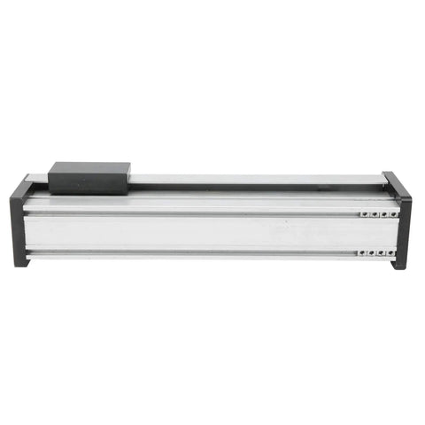 Full Enclosed Actuator Aluminum Sliding Table With 155mm Stroke High Precision Screw Drive For CNC Robotics And Automation, side view of linear slide