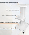 Esthetician Cart With Three Tiers Rolling Beauty Trolley Featuring 360 Degree Silent Wheels And Aluminum Alloy Tray front view