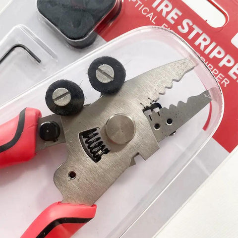 9-In-1 Fiber Stripping Tool With Rotatable And Replaceable Parts, Cleaning Cotton Included, Pro Grade Fiber Optic Pliers, Model ZSQ-09