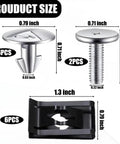 Heavy Duty 14 Piece Lower Engine Cover Pin Kit size details showing fasteners and clips for Honda vehicles.