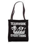 Teamwork Is Everything Tote Bag For Paddling Crew Fans Race Day Gear And Training Sessions Big Enough For Gear And Water Vibe Print