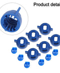 Blue Anti Drift Spray Nozzle Set With High Pressure Fan Shaped Windproof Design For On Point Crop Spraying Drift Proof Durable Plastic.