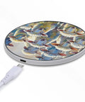 10W Fast Wireless Charger Pad Slim Portable Charging Station For Phone with artistic sheep design, USB cord attached
