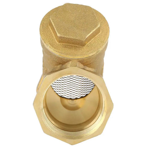 Top view of Y Shaped Brass Water Filter Adapter For Reverse Osmosis Systems Rustproof Pipe Connector Strainer Diverter Valve