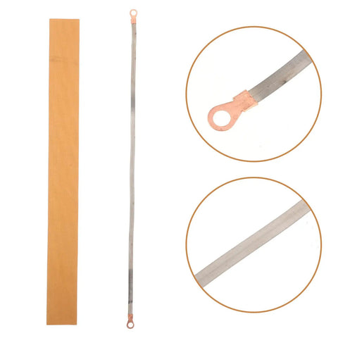 2 Pack Heat Sealer Heating Element Replacement Kit With Cloth Covered Nickel Alloy Wire 5mm Wide Flat Ribbon Strip For Warehouse Packing And Maintenance Durable Even Thermal Output. 5mm flat ribbon strip with ring terminals