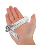 Heavy-Duty Zinc Alloy Refrigerator Door Hinge With Spring-Loaded Self-Closing Function shown in hand for scale