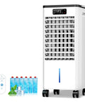 Portable Windowless Air Conditioner 3 In 1 Swamp Cooler with remote and ice packs visible
