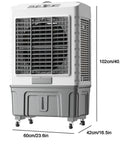 Beat The Home Heat Sweat Less Today With This Powerhouse Evaporative Air Cooler, 60 x 42 x 102 cm with honeycomb filter and wheels.
