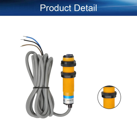 Specular Reflection Photoelectric Sensor Switch 2M Detection Distance NPN NO 3 Wire DC Output E3F-R2NK Industrial Sensor Black Orange Housing