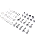 Stainless Steel Rear Crossmember Bolt Kit For Series 2 2A 3 Tub Installation Direct Replacement Hardware Kit With 10 Bolts 10 Locknuts And 20 Washers For Tight Fit And Durable Rust Resistant Performance, bolts nuts washers laid out