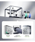 Transparent Acrylic 360 Degree 3D Printer Enclosure With LED Lighting And Stable Temperature Control, filament holder shown