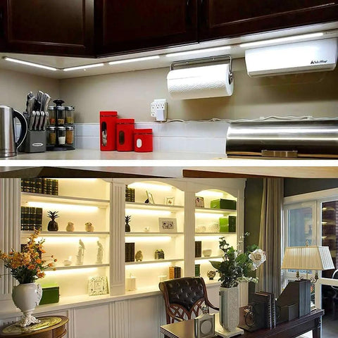 Under Cabinet LED Lighting With Motion Sensor Bar for kitchen cabinets above sink and bookshelf lighting use