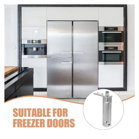 Adjustable Door Hinge For Freezer And Refrigerator Quiet No Fuss Closing Hinges 1 Piece Silver Easy Install Replacement Accessory