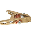 Heavy Duty Brass A Type Ground Welding Earth Clamp For Reliable Shipyards And Manufacturing Jobs With 260A Capacity Up To 500A And Solid Clamping Power, angled view showing secure design.