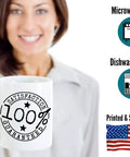 High Power Rocketry And Coffee Make Me Happy Mug Funny Gift For Hobby Lovers 15 oz white ceramic cup held by smiling person
