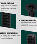 Tough As Nails M6 X 35Mm Flat Torx Security Screws showcasing flat head, 304 stainless steel, and machine screw design.