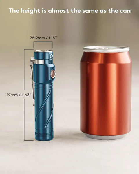 S3 Pro 2800 Lumen EDC Flashlight With Three Cool White LEDs USB C Rechargeable Magnetic Tail Cap Hands Free Pocket Sized Ultra Bright For Home Work Outdoors Aqua Blue