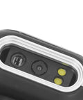 Close-up of Finger Worn 2D Wireless Barcode Scanner Hands Free Reader for iOS, showing the scanning area and sensor.