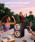 Beast 240W Peak Bluetooth Party Speaker with Deep Bass, 15 Hour Playtime, portable use outdoors party scene