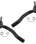 2 Piece Front Outer Tie Rod Ends Replacement Kit For Lexus ES300 2002 2003, Toyota Camry 2002 2003, Highlander 2001 2003 ES3601 ES3600 Front Left Right, black steel