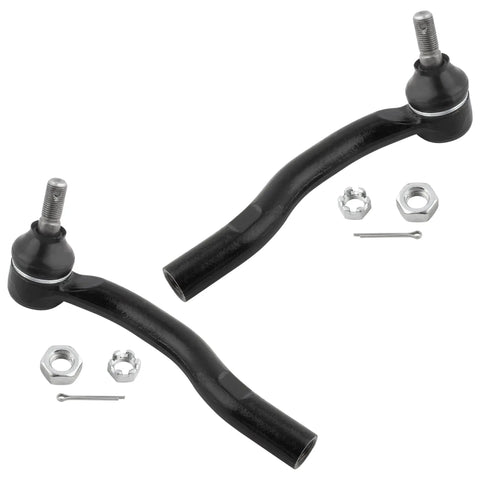 2 Piece Front Outer Tie Rod Ends Replacement Kit For Lexus ES300 2002 2003, Toyota Camry 2002 2003, Highlander 2001 2003 ES3601 ES3600 Front Left Right, black steel
