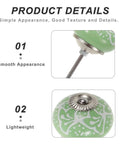 Top Shelf Vintage Floral Ceramic Cabinet Knobs And Drawer Pulls Set To Freshen Your Space With A Darn Cute 40mm round design showing smooth appearance.